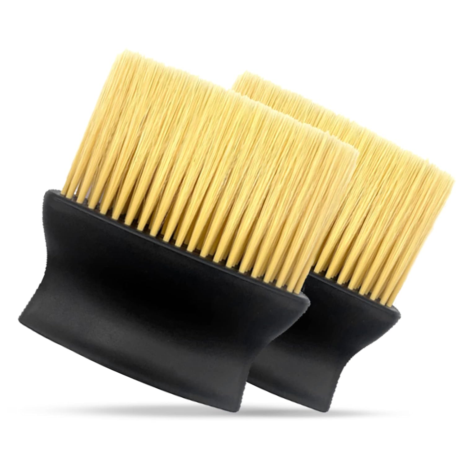 Ajxn 2 PCS Auto Interior Dust Brush, Car Cleaning Brushes Duster, Soft Bristles Detailing Brush Dusting Tool for Automotive Dashboard, Air Conditioner Vents, Leather, Computer,Scratch Free (Yellow)