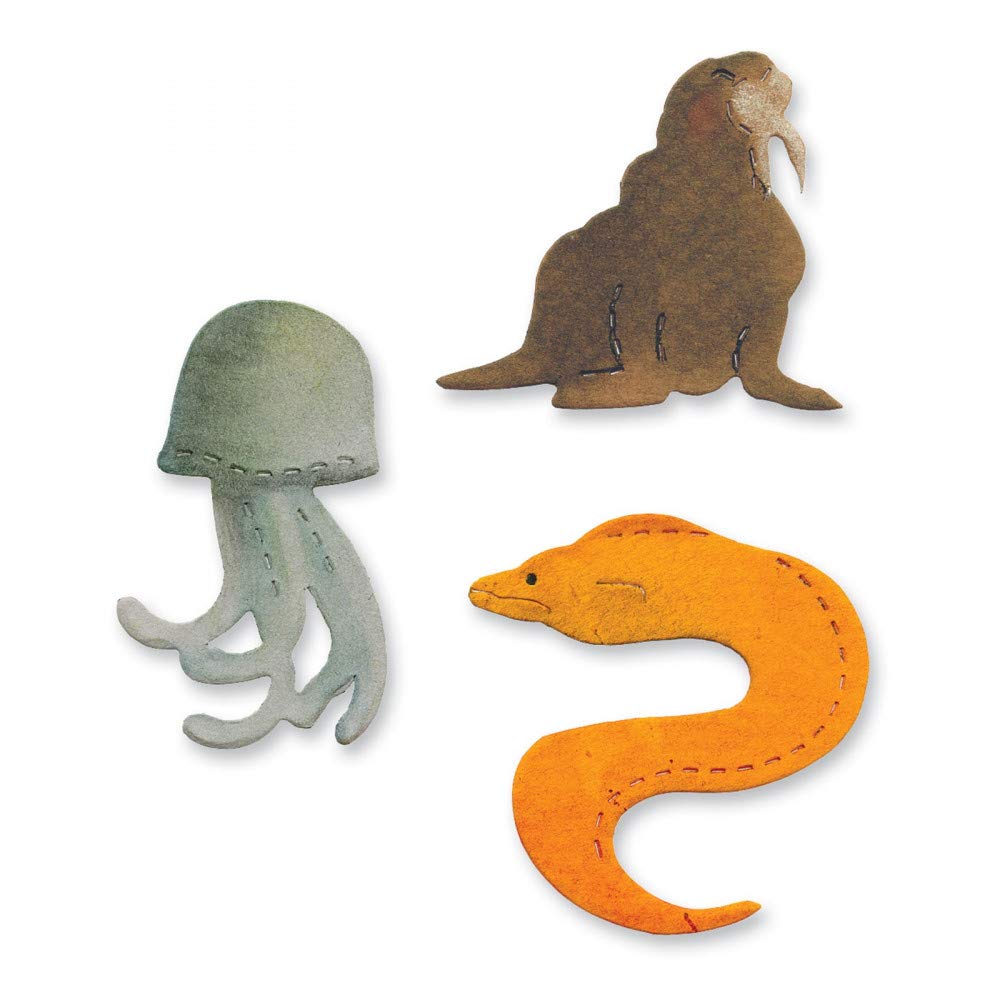 Amazon | Sizzix 動物 セット ウツボ クラゲ トド A10717【日本