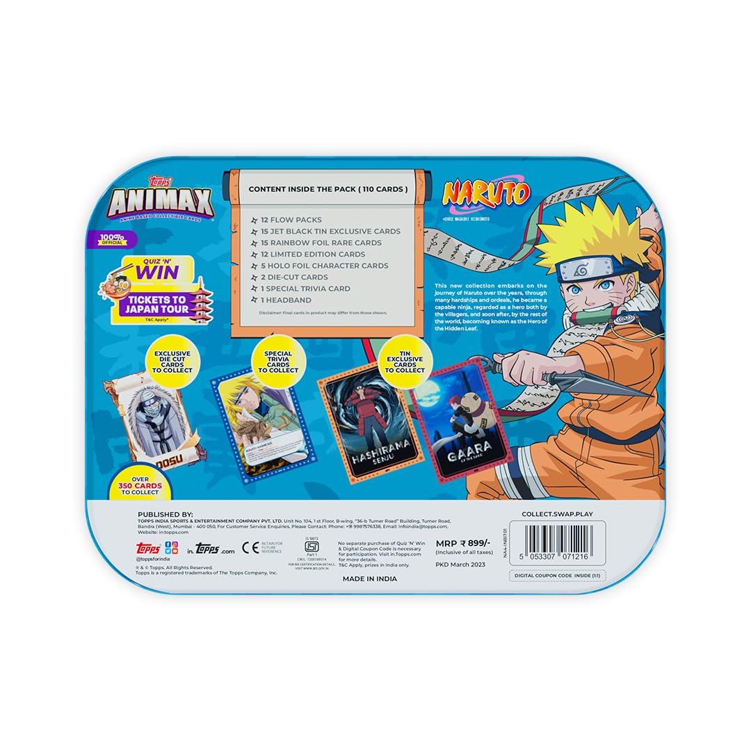 Topps Animax 2024 Official Naruto Collectible Card Game(Blaster Tin) - Image 3 thumbnail