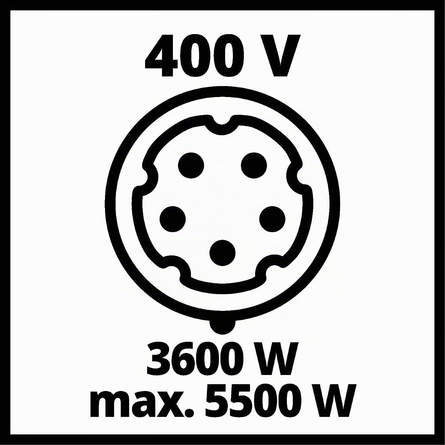 Einhell Stromerzeuger (Benzin) TC-PG 55/E5 (5500 W Maximalleistung, 5000 W max. Dauerleistung, 25 L Tank, 4-Takt-Motor, 2x 230 V, 1x 400 V, Ölmangelsicherung)