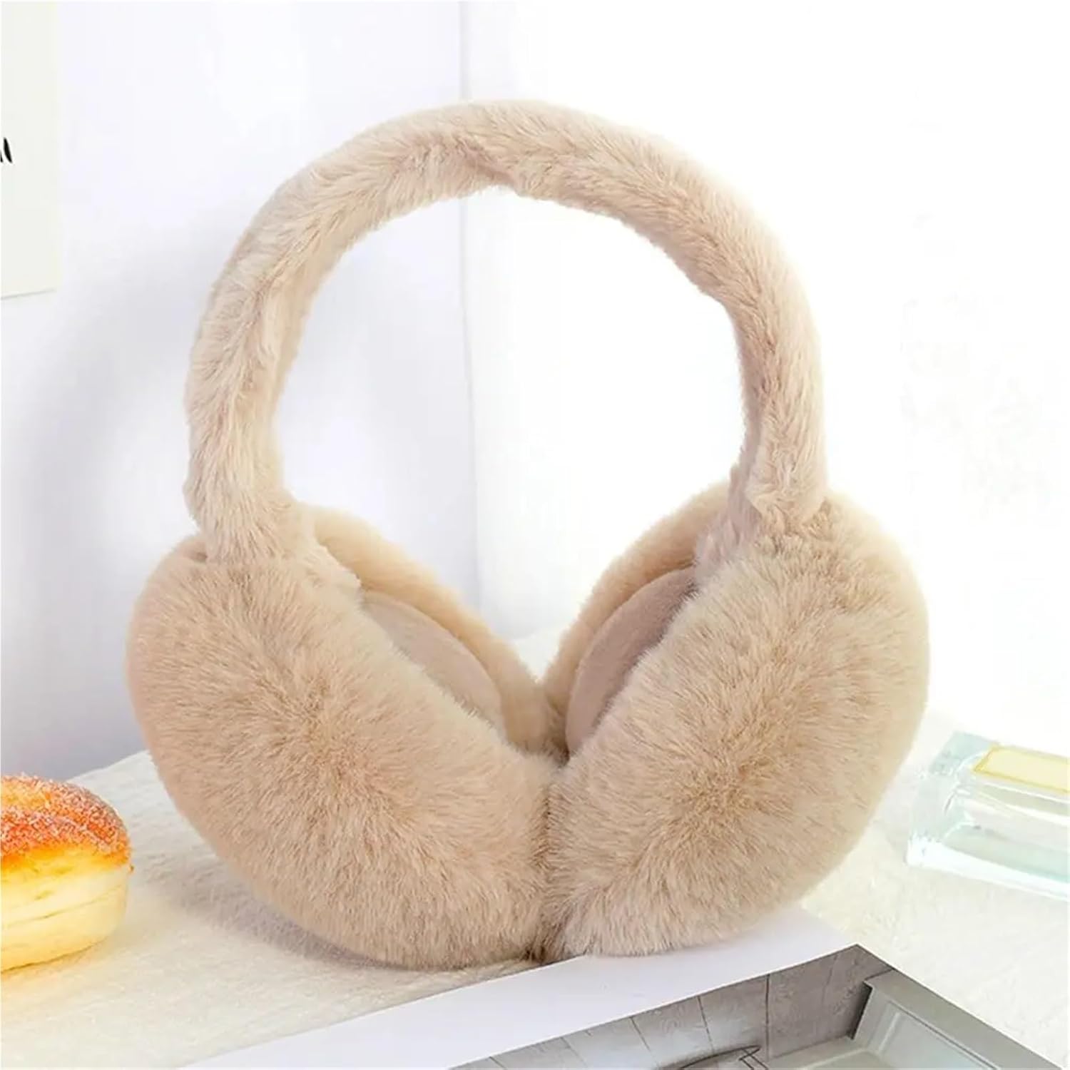 Fashion Foldable Faux Fur Earmuffs - Unisex Soft Plush Ear Warmers for Outdoor Cold Protection