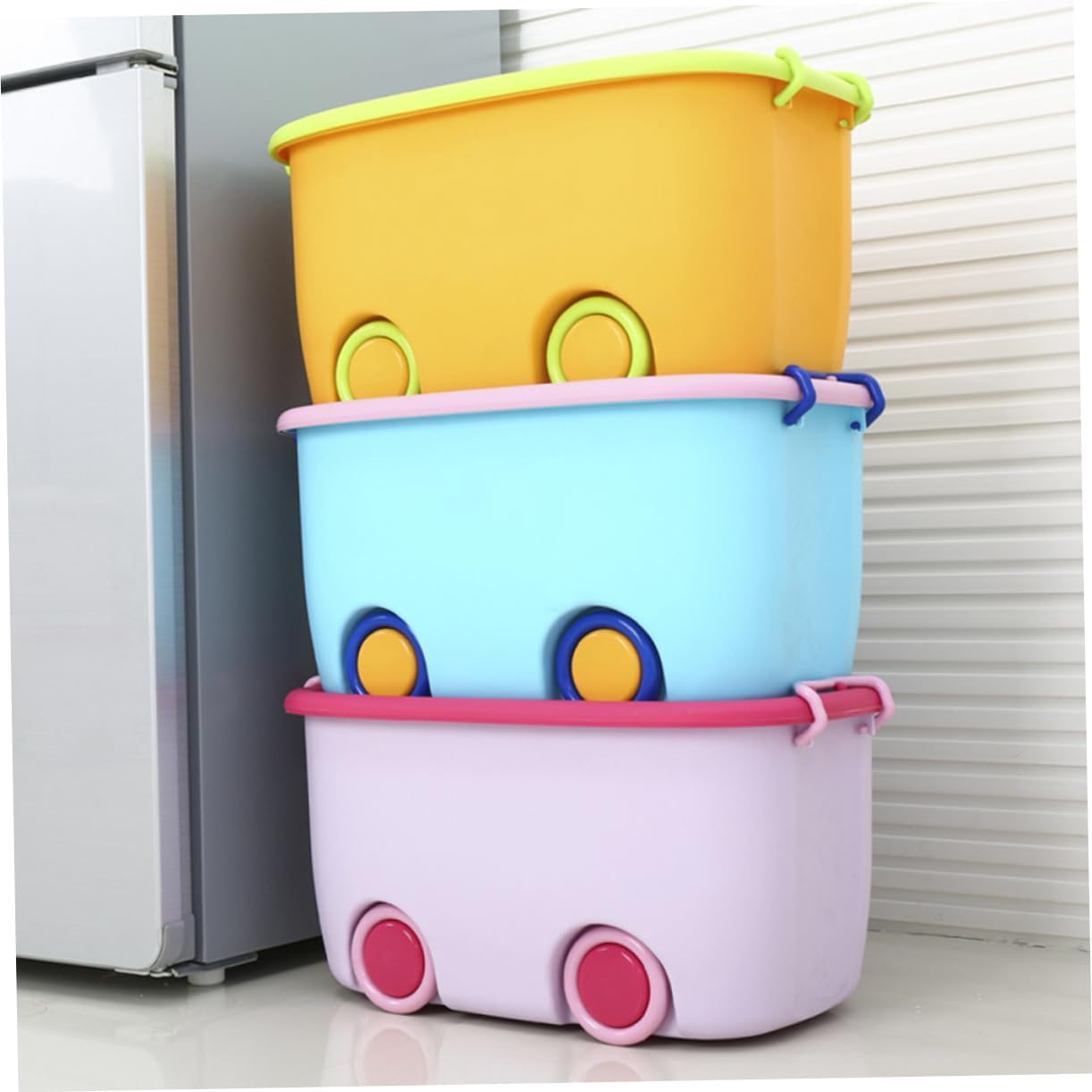 KESYOO Storage Bins Lids Plastic Containers for Toys Clothes Books under Bed Storage Boxes