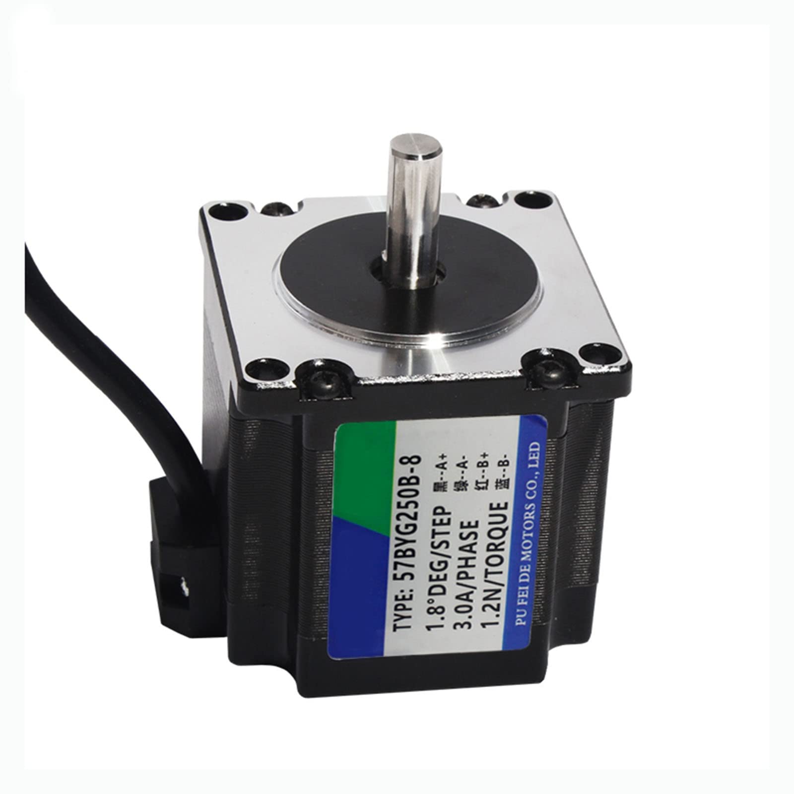 57 Stepper Motor 57BYG250C Torque 1.8N Long 76MM Two-Phase 4-Wire 3A Motor (Size : Single axis)