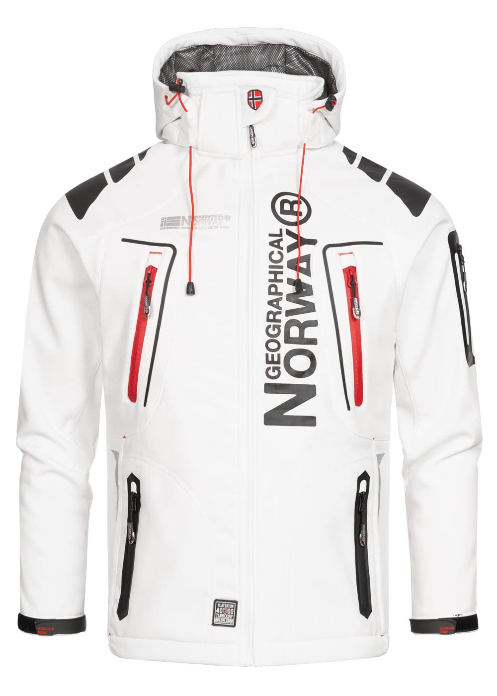 Geographical Norway Techno Men - Giacca Cappuccio Softshell Impermeabile Uomo - Giacca Vento Tattica Da Esterno - Escursionismo Sci Autunno Inverno Primavera