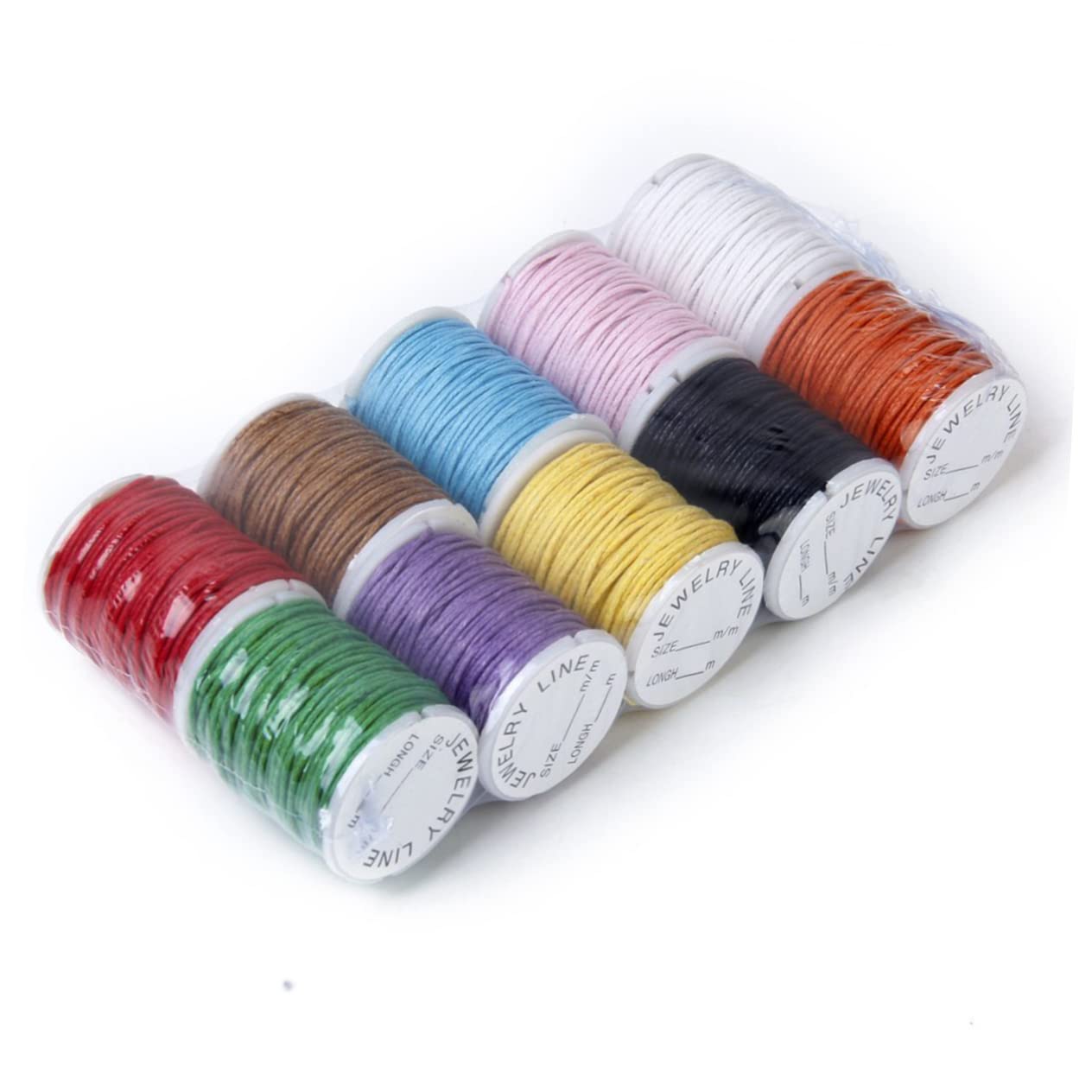 EXCEART 10rollos Cordón Mano De Encerado Para Bisutería y Pulseras De Cordón Artesanal Para Manualidades y Proyectos De Bricolaje Accesorios Aleatorios