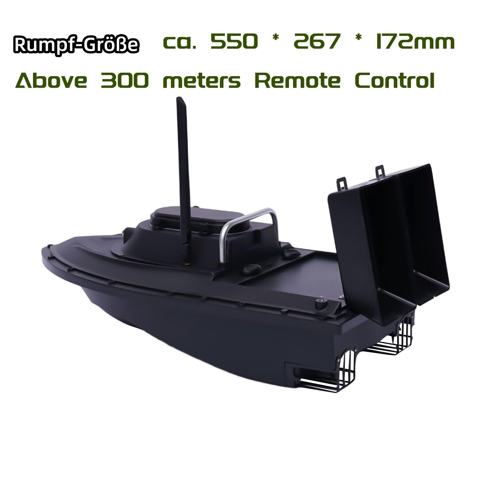 Bateau Amorceur avec Batterie Intégrée 5200 MA, 500m Radiocommande Auto Cruise Bateau Camouflage pour Piscines et Lacs