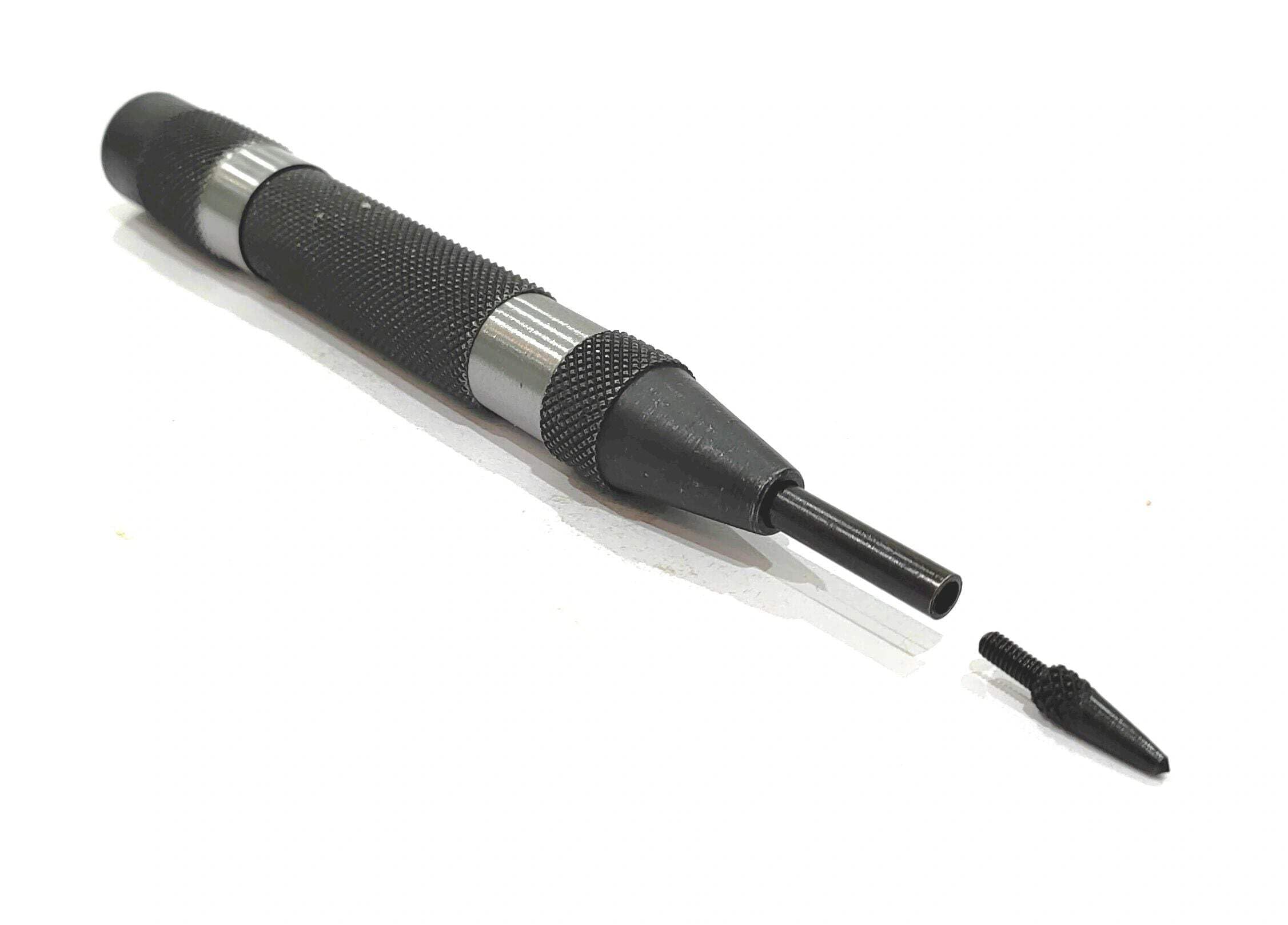 Automatic Center Punch with Replaceable Hardened Steel Tip Medium Duty 4