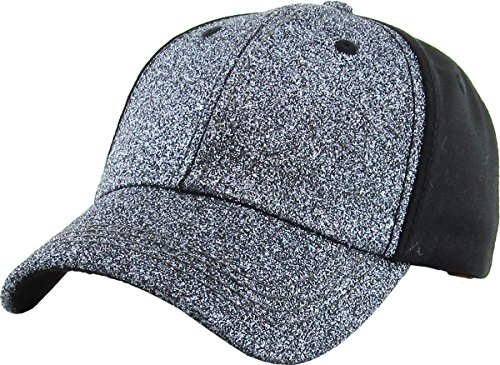 Image of Classic Plain Ponytail Messy High Bun Headwear Adjustable Cotton Trucker Mesh Glitter Hat Baseball Cap