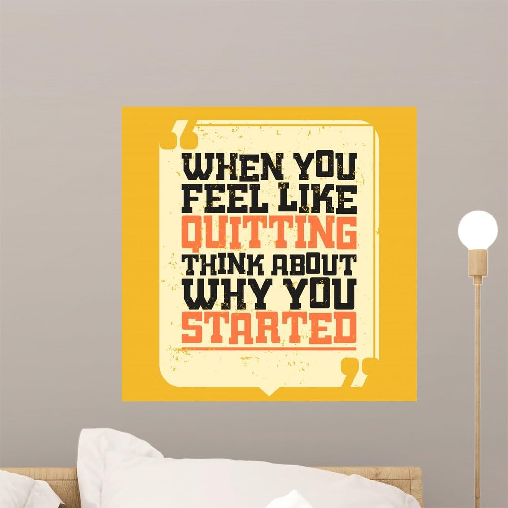 Wallmonkeys Motivational Quote Banner Wall Decal Peel and Stick Graphic WM359604 (18 in H x 18 in W)