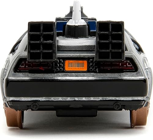 Miniatura 7 de Delorean DMC (Time Machine) - Rueda de tren de metal cepillado Versión Back to the Future Part III (1990) Película Hollywood Rides Series 132 Modelo
