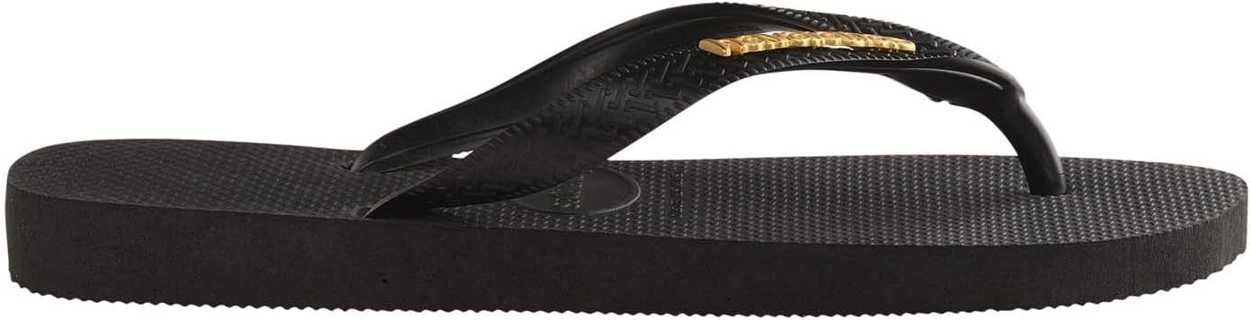 Havaianas Logo Metallic Slippers 33/34 EU Black/Black