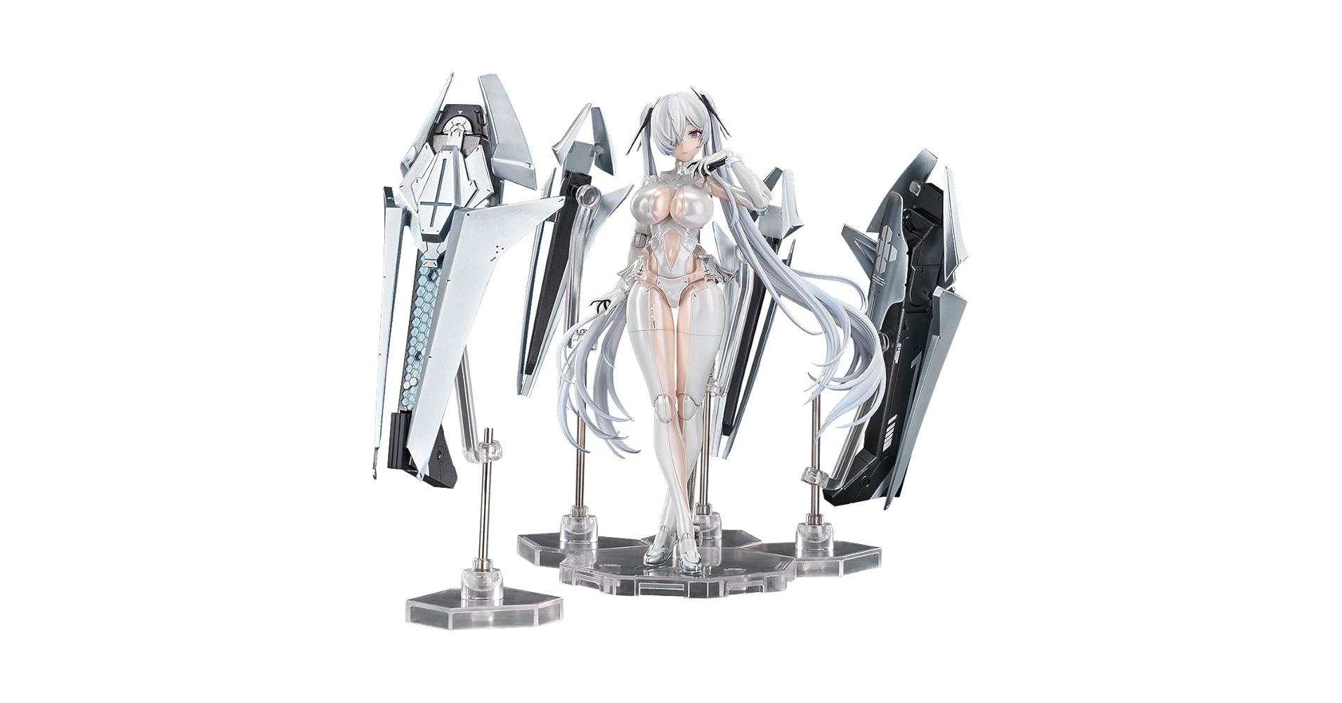 スカルフィギュア 女性キャラクター 鏡付き TINAMI - ［モデル］カラーレジンアクションキット スカル