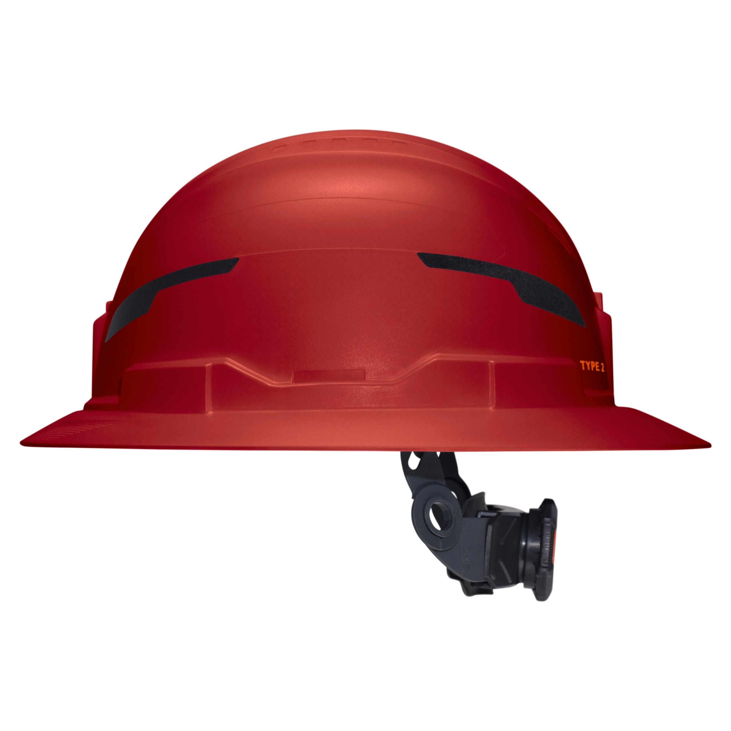 Klein Tools 60920T2 Casque de sécurité type 2 à bord intégral non ventilé Classe E avec mentonnière Suspension à 6 points de fixation pour accessoires et rembourrage lavable Rouge