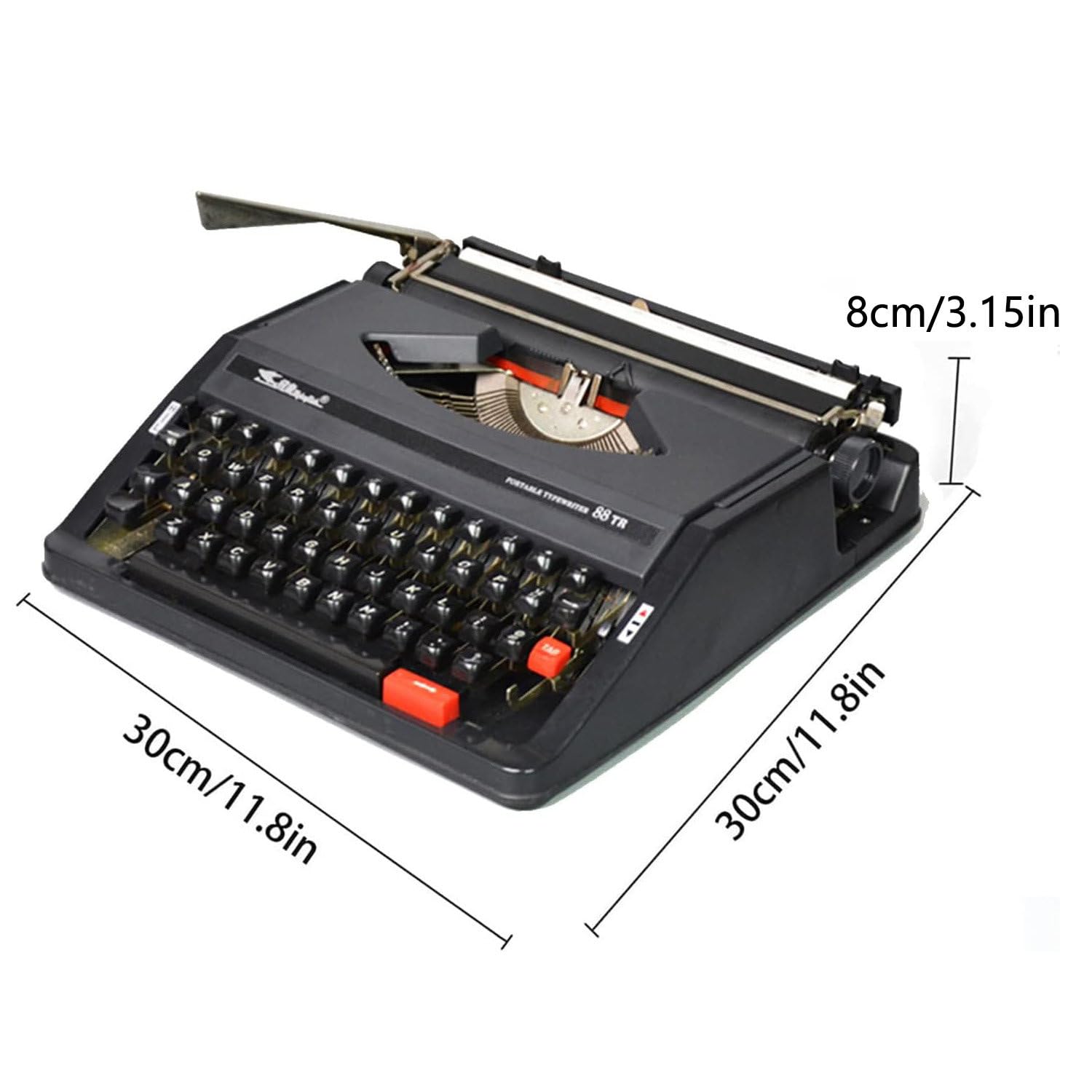 Máquina de escribir mecánica - Máquina de escribir manual portátil vintage para escritura creativa, notas o cartas - Diseño antiguo tradicional - Perfecto para escritores y entusiastas