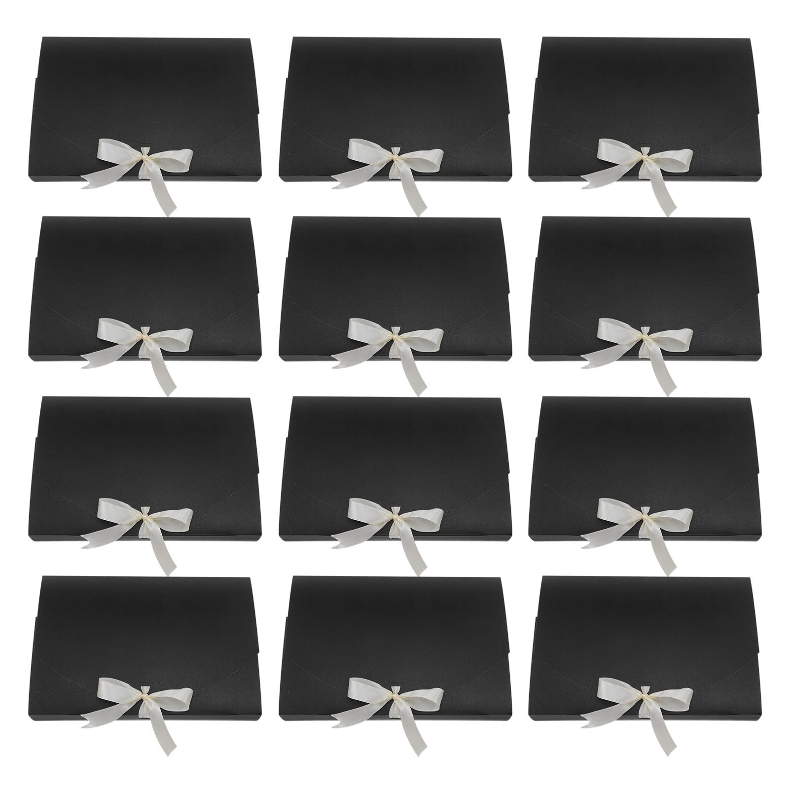 Gatuida Scatole Regalo in Carta Nero con Chiusura per Biancheria Asciugamani Regali Natalizi Feste 20pezzi 26x17.5x3.5cm