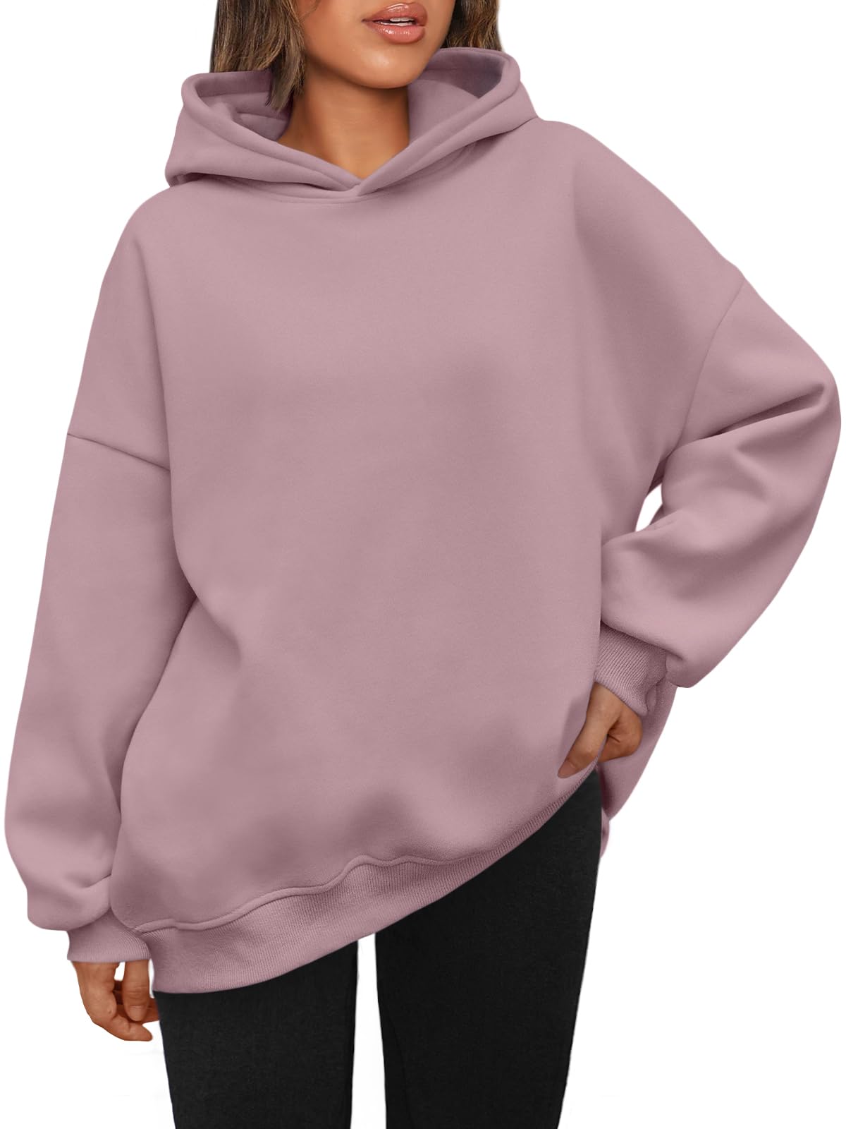 Womens Oversized Hoodies Fleece Sweatshirts Hooded Pullover 2023 Fashion Fall Clothes Trendy Outfits Winter Sweater