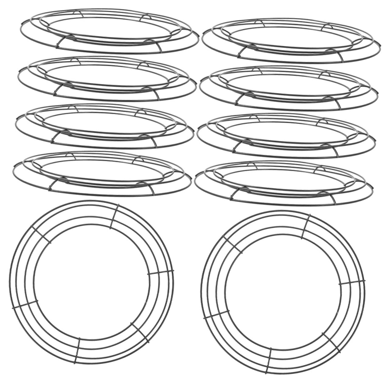 10stücke Wreath Frame Runde Eisenring Für Kranzherstellung Wiederverwendbare Dekoration Für Weihnachten Hochzeiten Halloween Und Besondere Anlässe