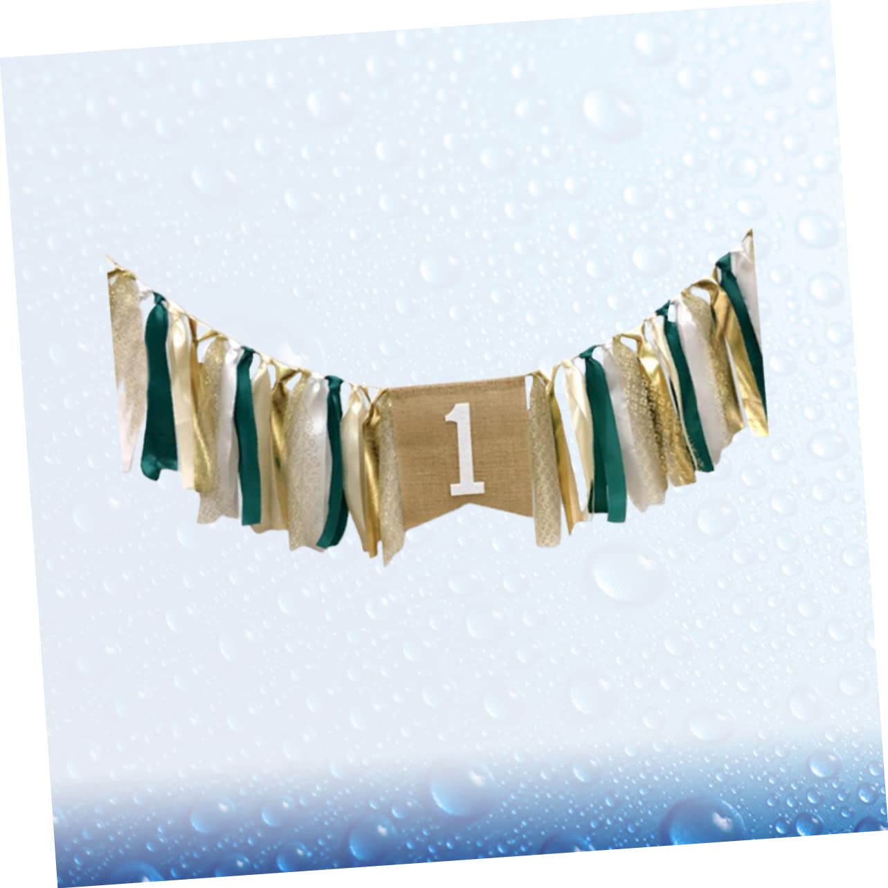 Cabilock Lot De 3 Bannières Décoratives Pour Baby Shower Accessoires Photo Banderoles Fournitures De Fête Vert Foncé