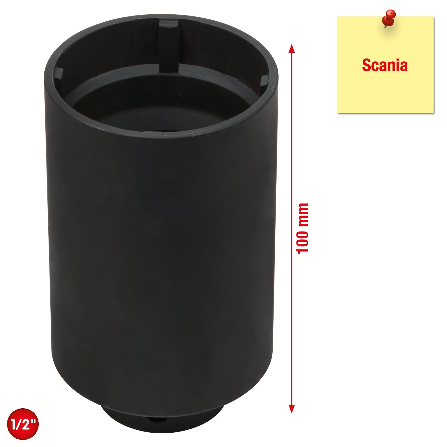 KS Tools Scania 460.1680 1/2 Inch Slot Nut Wrench with 4 Pins, Inner Spigot Diameter 48 mm - Image 2