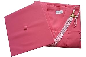 Hot Pink Grad Days Matte Graduation Gown Cap Tassel Set 2024 Unisex