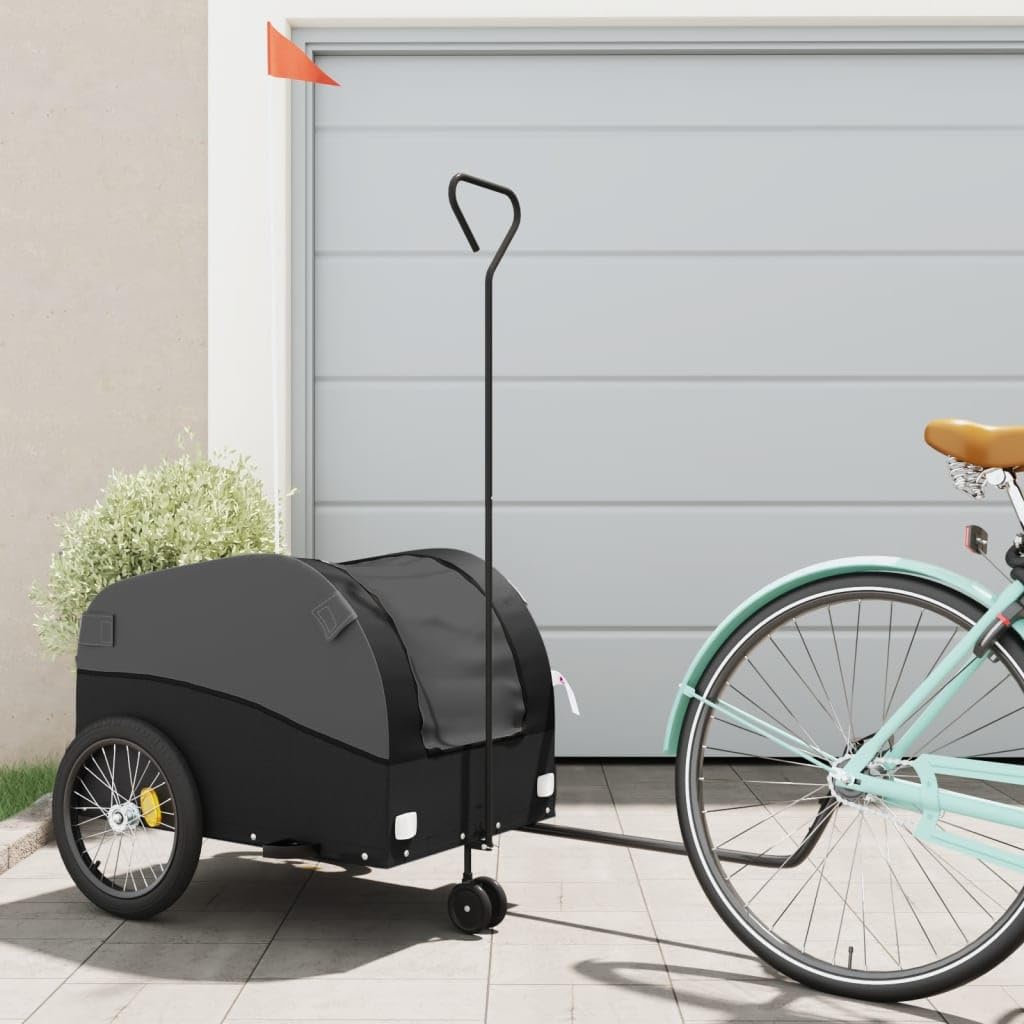 AUVYI Remolque de carga de bicicleta de hierro versátil Remolque de bicicleta moderno Construcción de muebles práctico