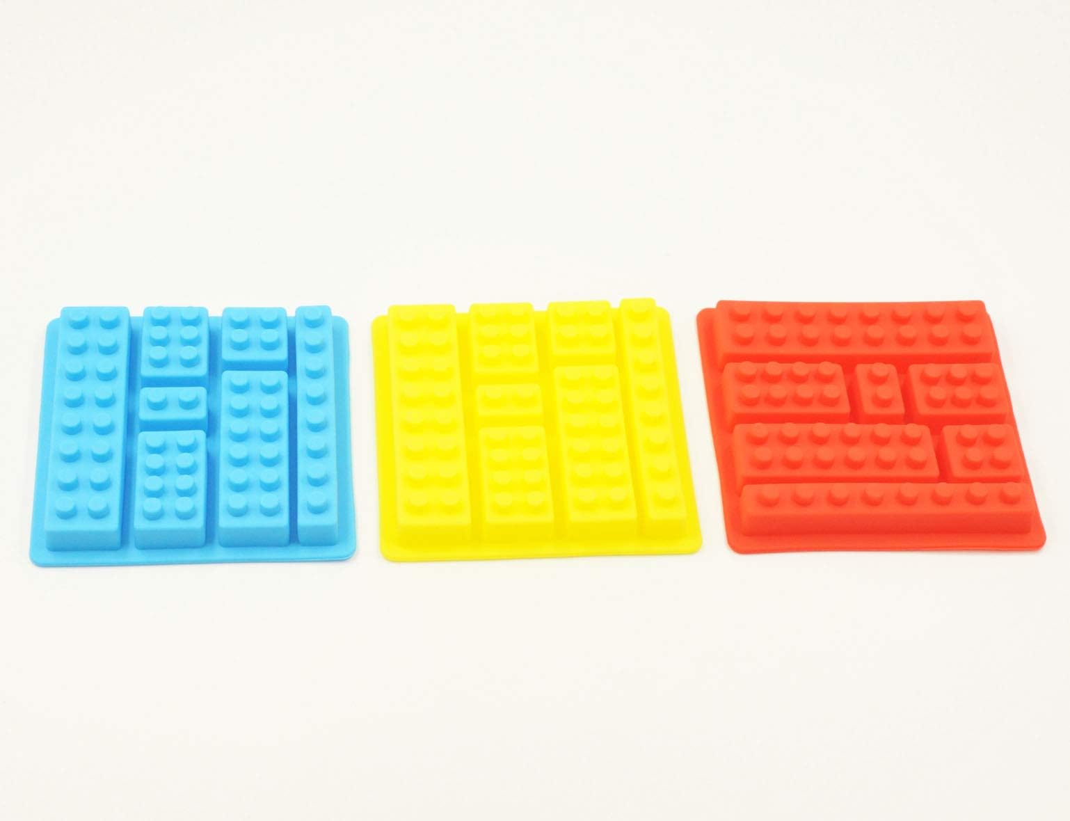 Selecto Bake Building Bricks Silicone Ice Cube Trays, Chocolate Mould, Candy Mould for Cake Cupcake Decorations of Kidsโ Party, Non-Stick Blocks Fondant Molds 1 Colour Sent at Random