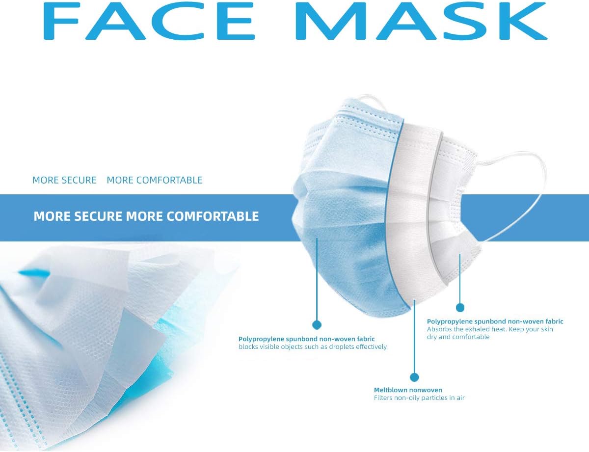 Bеѕt Dеаl Chеар 🛒 50 PCS Kids Disposable Face Meask with Earloops for Children, Boys and Girls (50PCS, Blue)