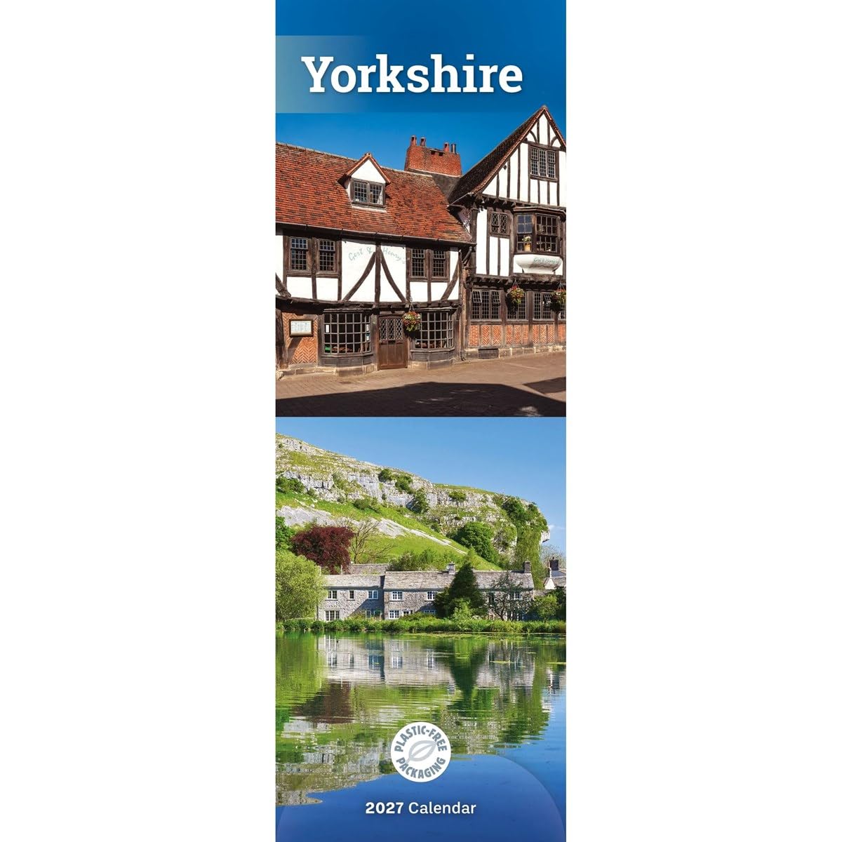 Carousel Worldwide Yorkshire 2027 Slim Wall Calendar, 12-Month Calendar, Scenic County Landscapes