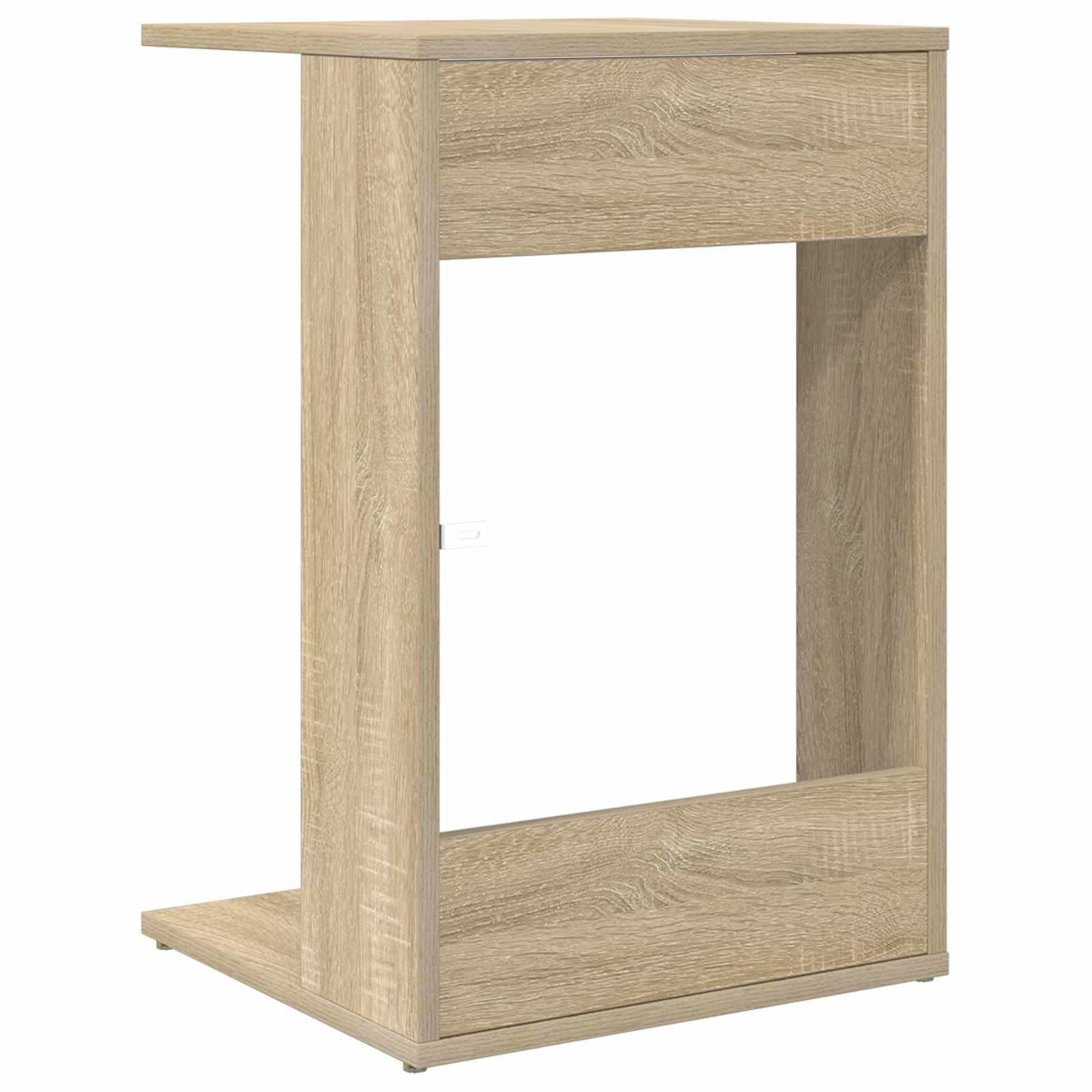 Mesa auxiliar de roble Sonoma, 40 x 38 x 62,5 cm, moderna mesa de centro de madera para salón y dormitorio, mesa estable con aspecto de madera para sofá y sillón