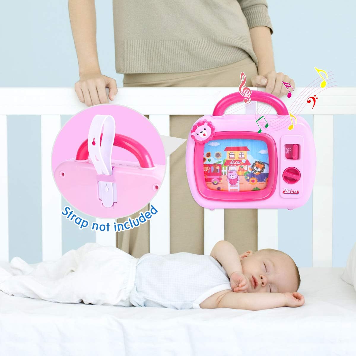 BAOLI Baby Musical Sleep Soother Toys for Toddlers Boys Girls Wind Up Music TV with Movable Screen for Kids Girls Christmas Birthday Gifts Above 18 Months : Toys & Games