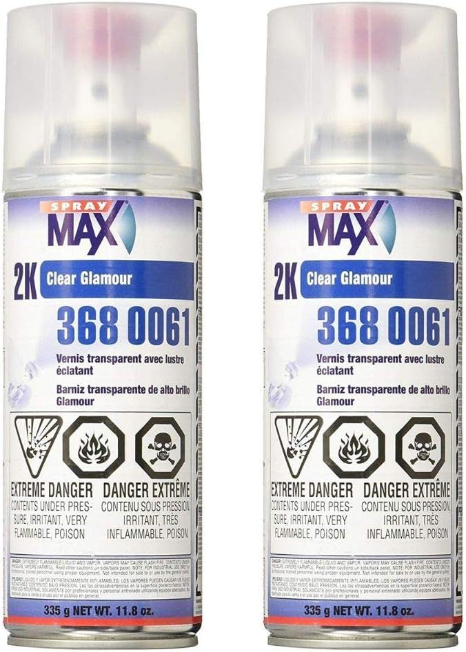 USC SprayMax 2K Glamour High Gloss Aerosol Clear (2 Pack)