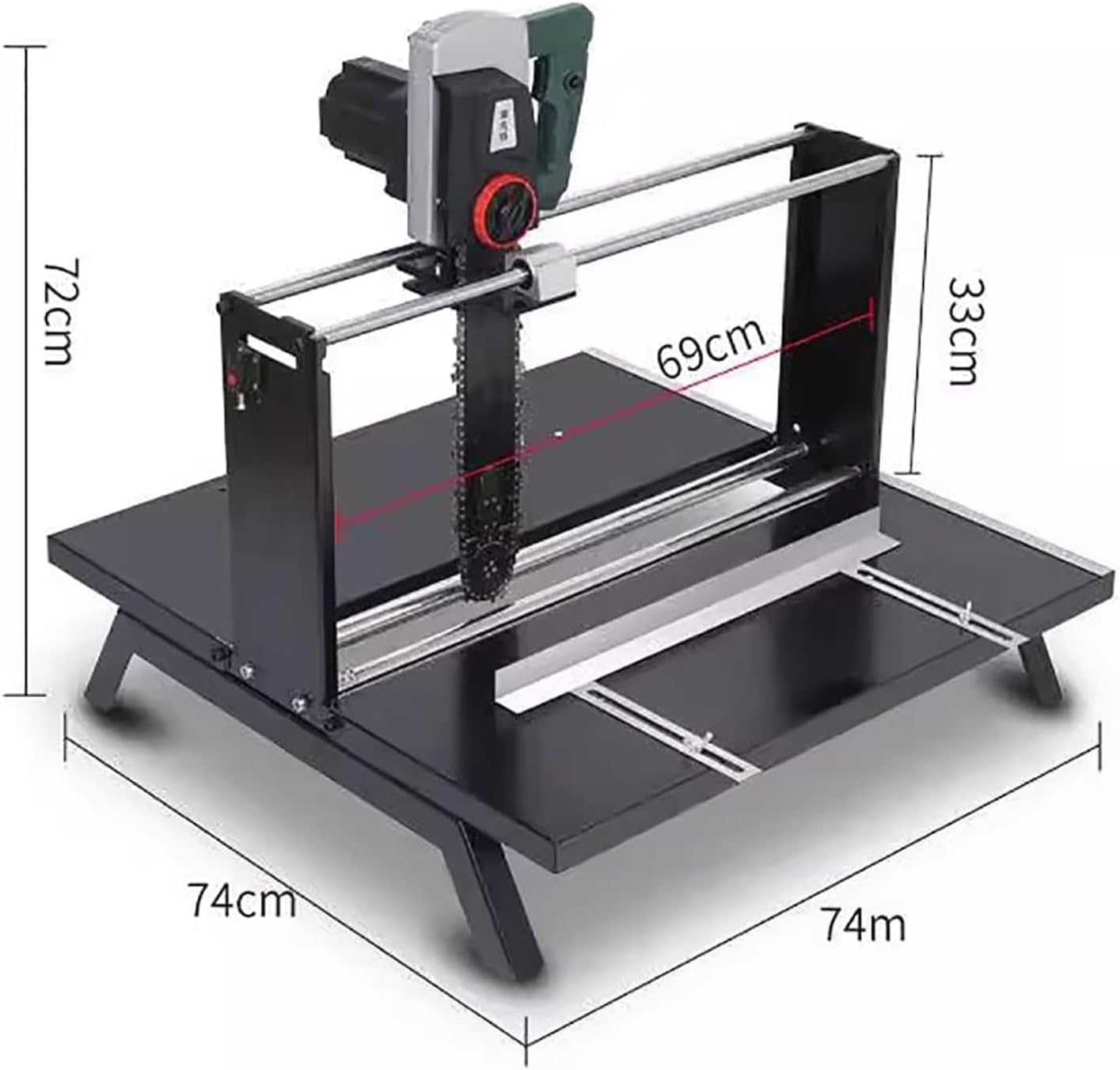 Taglierina elettrica per mattoni – Sega leggera pieghevole a velocità variabile per mattoni aerati e refrattari con catena di ricambio