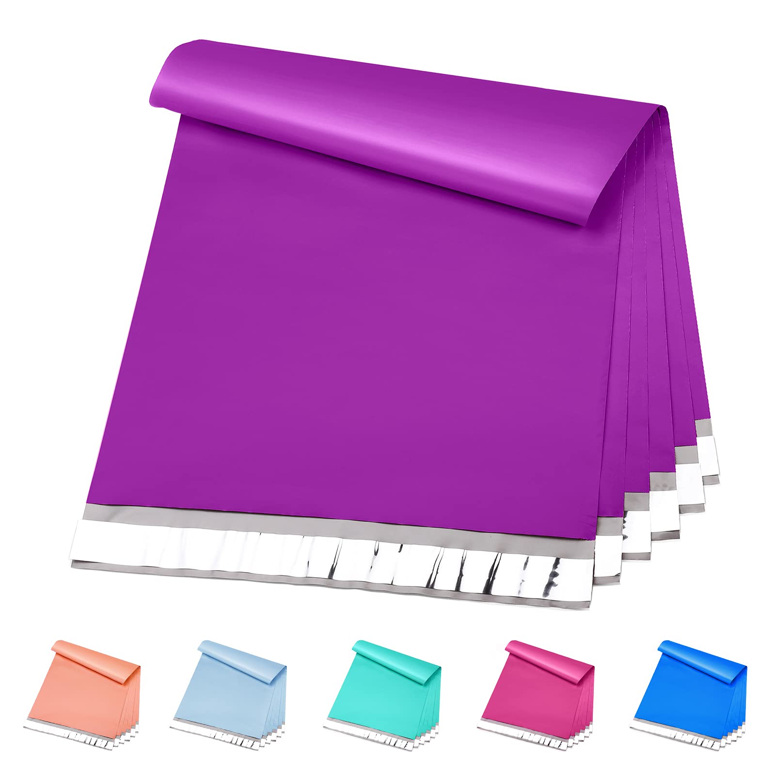 Metronic Poly Mailers 12x15.5 200 Pack Shipping Bags for Clothes in Purple