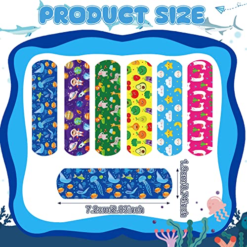 210 Pcs Kids Cartoon Bandages, Cute Kids Bandages Bulk, Colorful Adhesive Bandages Waterproof Pe Repair Tape Knuckle Stickers For Children Toddlers Cuts Scrapes Burn Flexible Protection (Cute Style) #TOP1