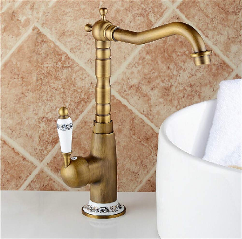 Cuarto De Baño De La Antigüedad Del Grifo Del Lavabo Del Fregadero De Cocina De La Vendimia Tap Tap Latón Torneira Mezclador Del Lavabo Del Grifo De Agua A Pequeña Banheiro