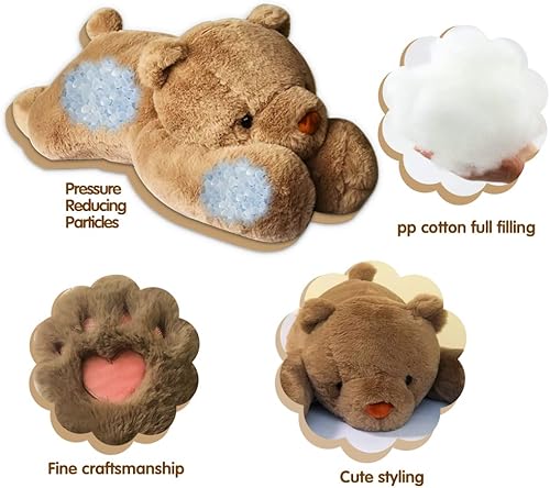 Miniatura 2 de FoxVilla Animales de peluche con peso de 1.6 libras, animales de peluche con peso de 16 pulgadas para adultos, lindo juguete de almohada de peluche