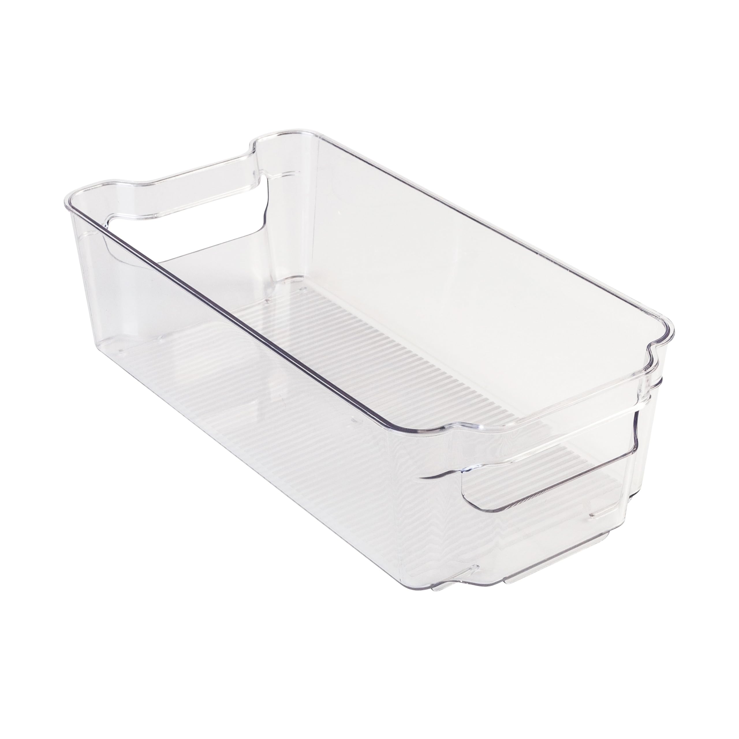 Honey Can Do Set of 4 Clear BPA-Free Stackable Refrigerator Organizer Storage Bins KCH-09679 Clear