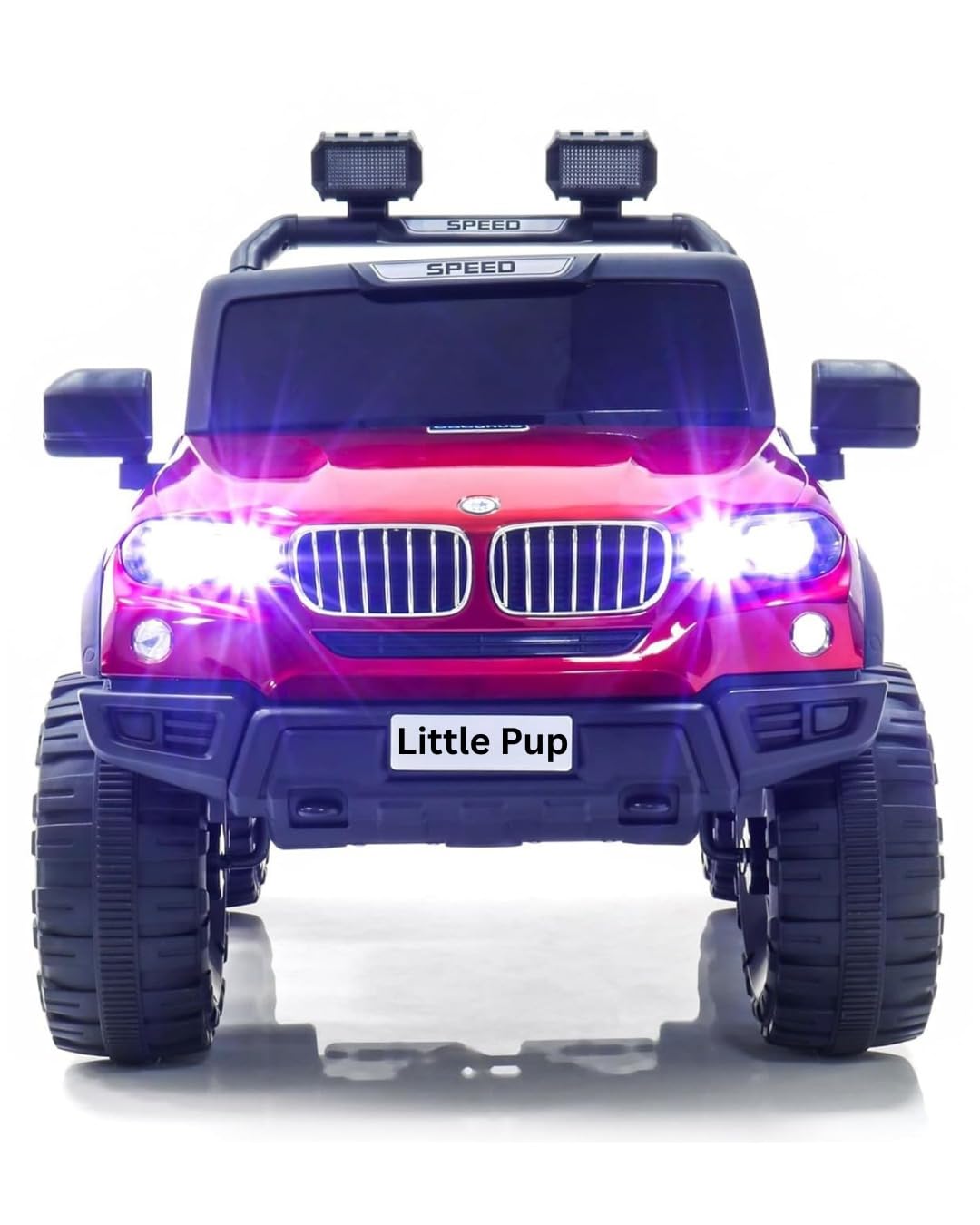 LITTLE PUP Kids Speed-888 Battery car for Kids | Battery Operated Jeep for 1 to 7 Year | Electric Ride on-Dual Control Mode, Swing Function, Led Lights, with Seat Belts | (Red)-image-29