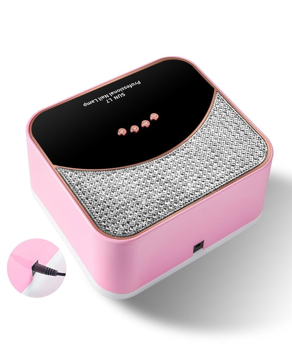 Rebelle Professional Nail Lamp, 268W UV LED Gel Polish Dryer with 4 Timers, 45 Lamp Beads, Automatic Sensor, LCD Display, Infrared Sensing, Pink-image-8