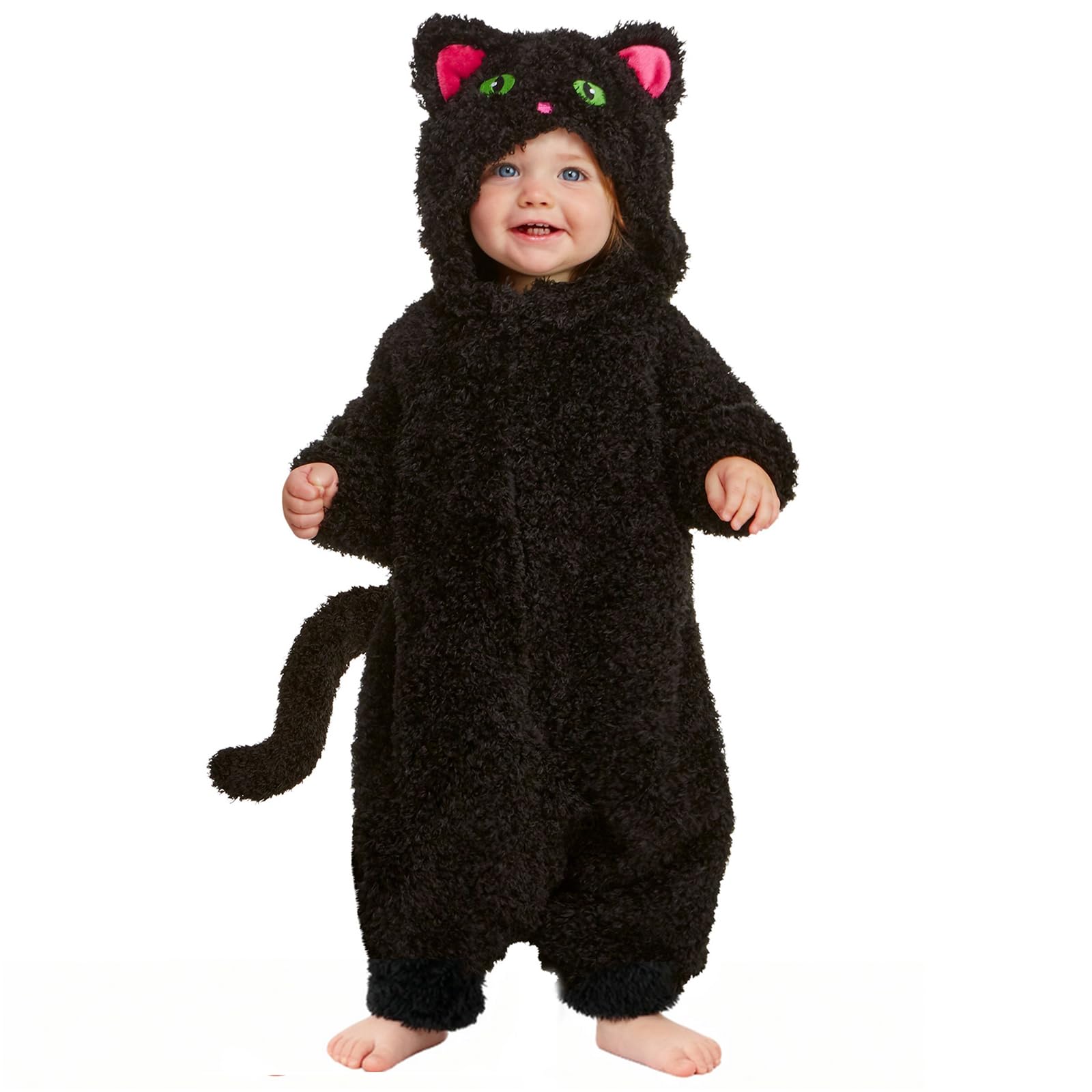Costume Da Gattina Nera Per Neonata Spooktacular Creations - Vestito Halloween Con Fiocco, 100% Poliestere, Taglie 6-12 Mesi A 3-4 Anni - 5