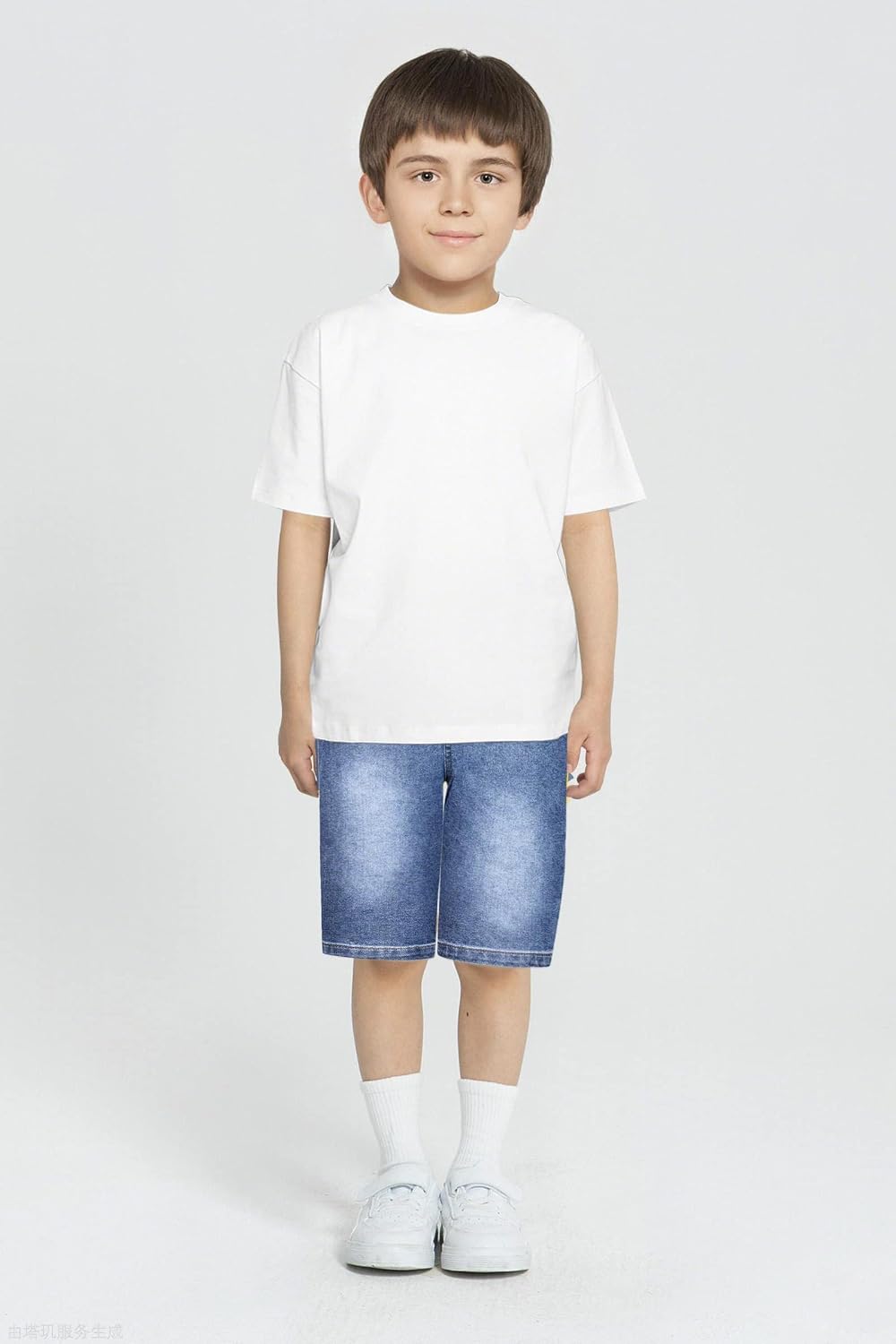 Boys Denim Shorts with Elastic Waist and Drawstring Kids Jean Shorts - Comfortable Summer Fit - 100% Cotton Ages 5-14