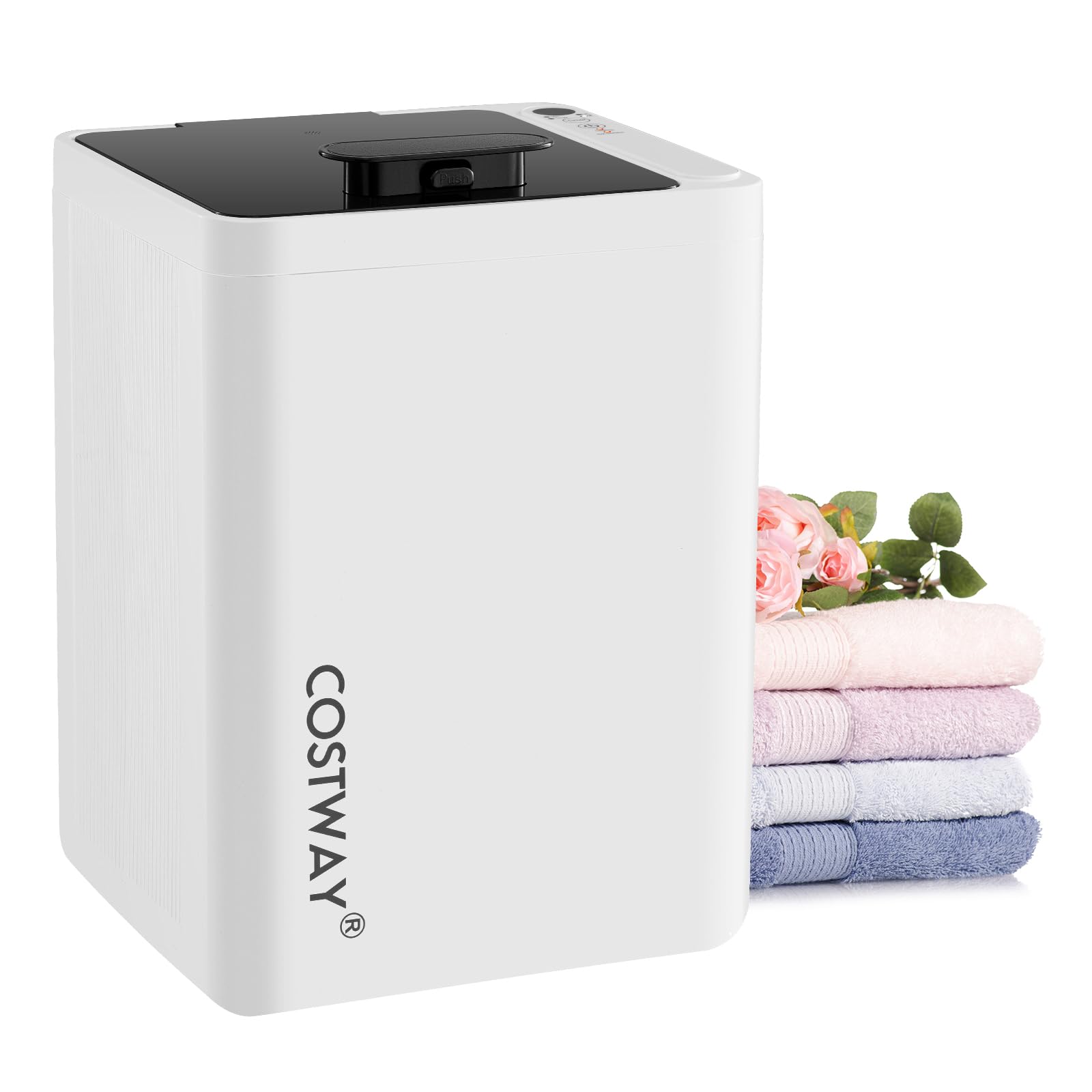COSTWAY Scaldasalviette 23L con Spegnimento Automatico e Timer a 6 Livelli | Scalda Salviette da Bagno Elettrico con Display LED per SPA, Terme e Hotel