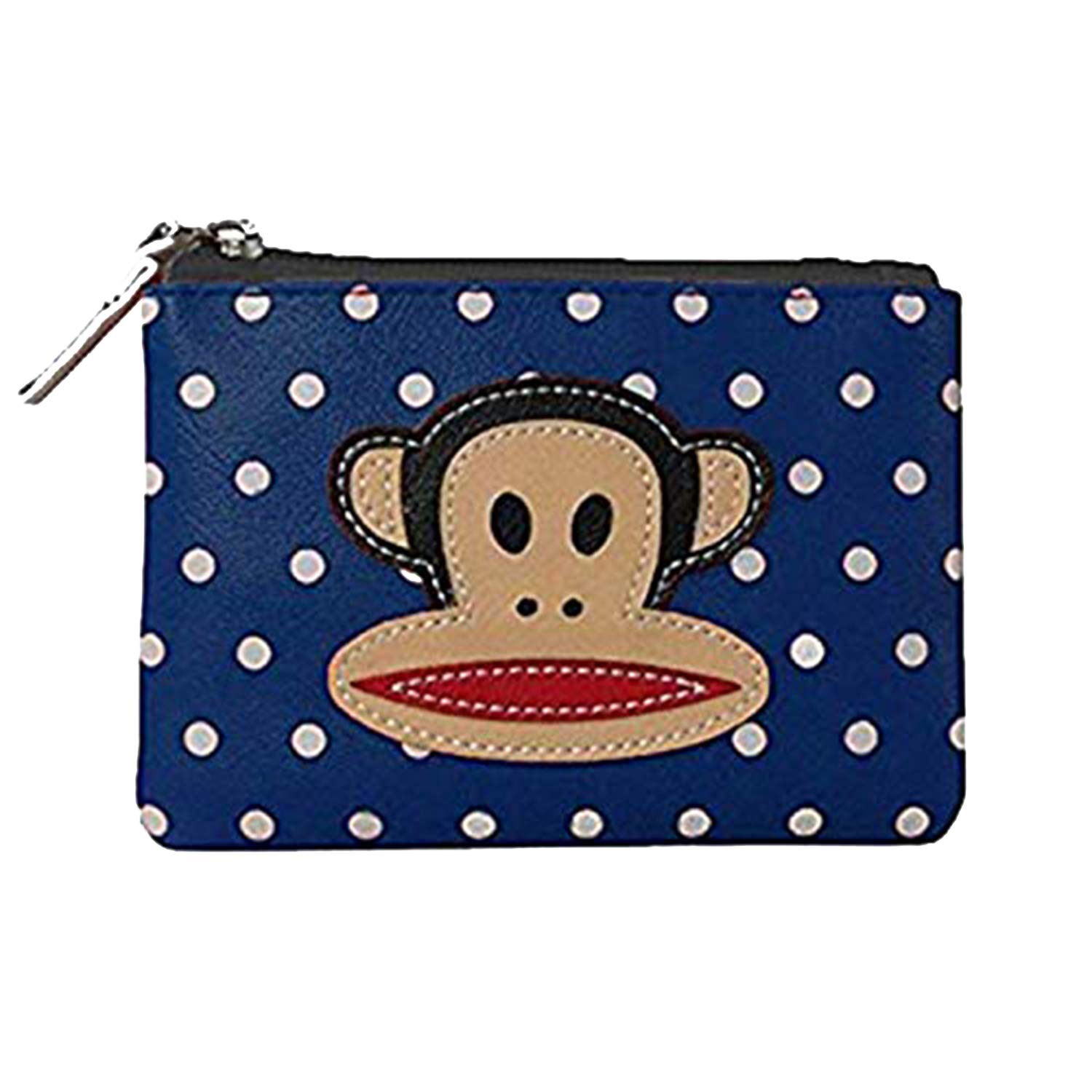 Eye Catch Women's Navy Spotty - Julius The Monkey Faux Leather Spotty Purse
