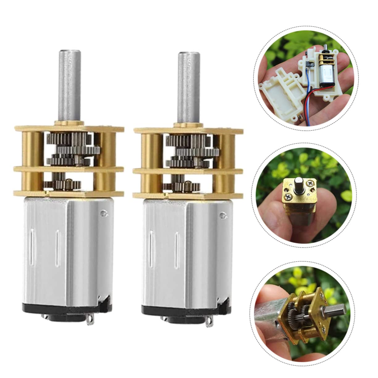 DOITOOL Dc Gear Reduction Motor 6 Pcs Mini Electric Motors 1.42X1.42X0.47In for Rc Cars Robots Diy Models and Electronic Projects with High Torque - Image 3
