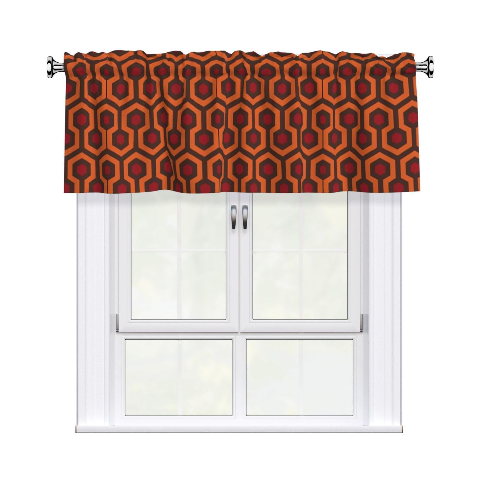 WHJSSF Shining Overlook Prints Housewarming Gift – Peach Skin Window Valance 54x18 for a Cozy Kitchen Refresh