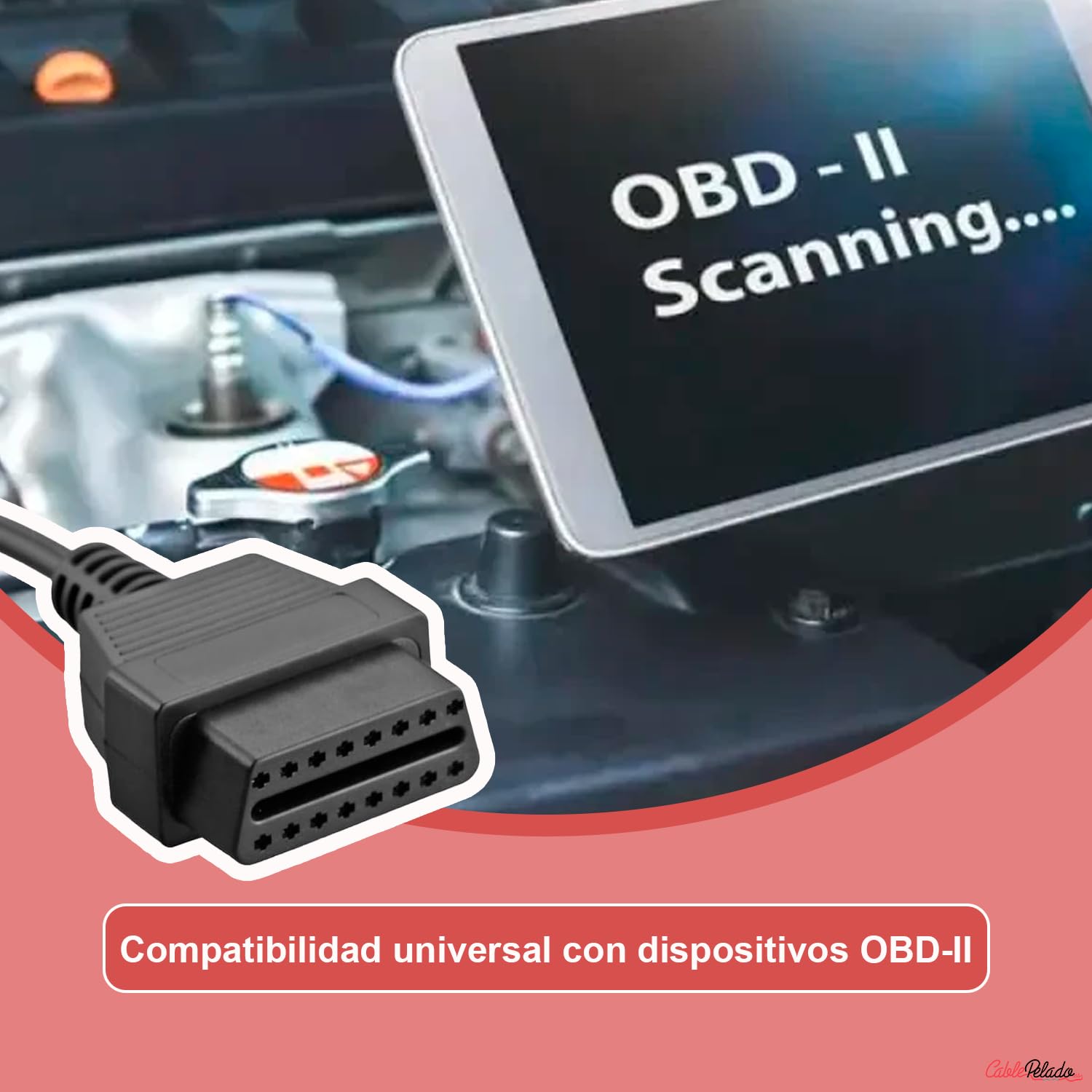 CABLEPELADO – Set de Adaptadores OBD1/OBD2 para Diagnóstico Automotriz, Juego de 8 Piezas, Compatible con Múltiples Marcas de Camiones (Kit 2)