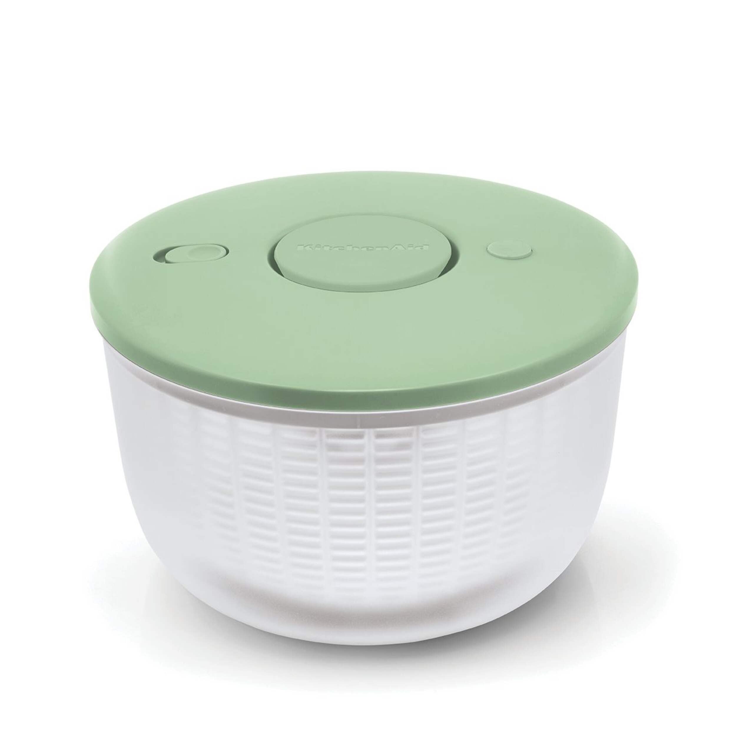 KitchenAid - Universal Salad Spinner with Removable, Colander and One Handed Pump Mechanism, Large Bowl Nests and Features Non Slip Base, 7.43 Quart, Pistachio)