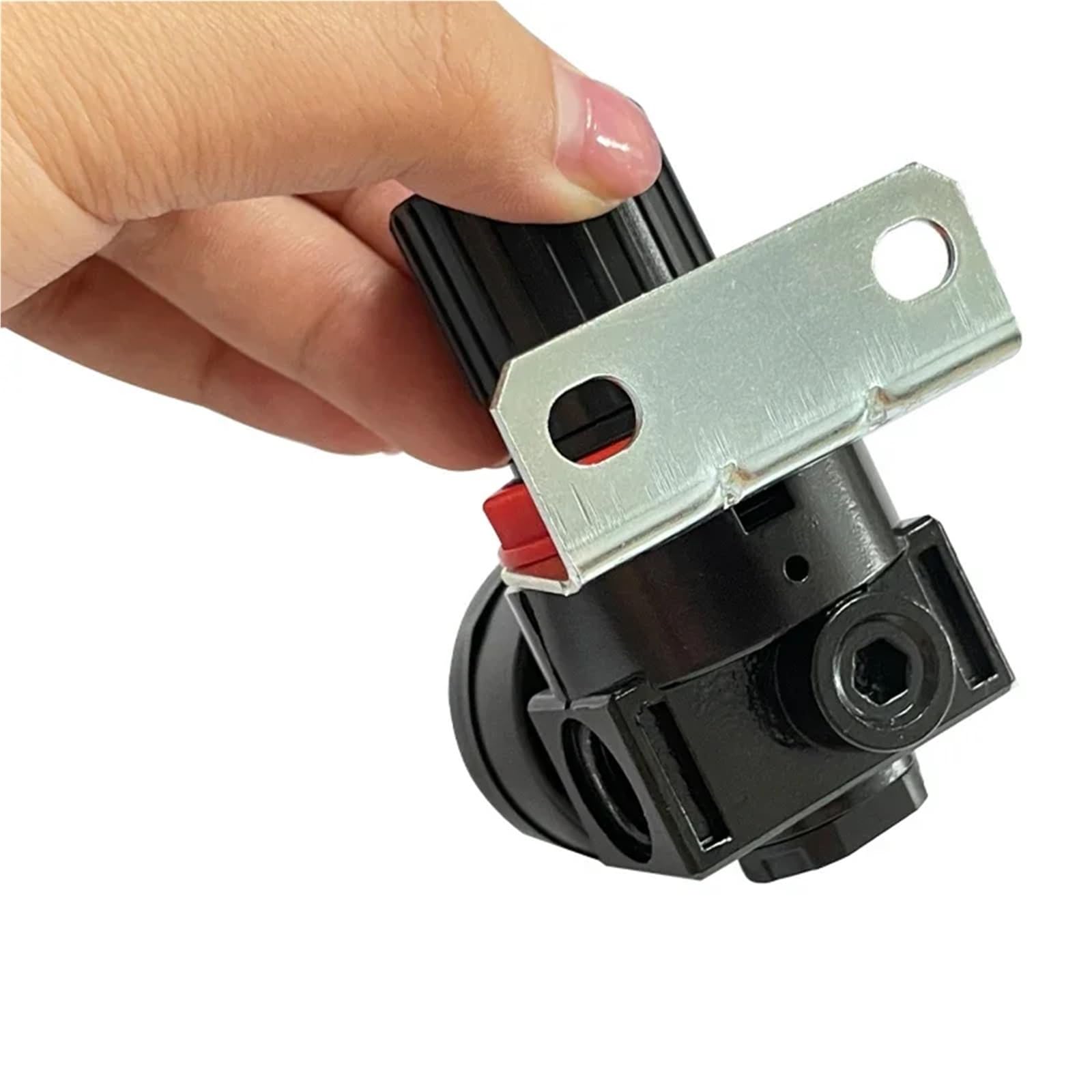 1 pz AR2000 1/4'' Regolatore di pressione 'aria Compressore Pompa Unità di trattamento di regolazione del gas con manometro Lega di alluminio regolabile(AR2000)