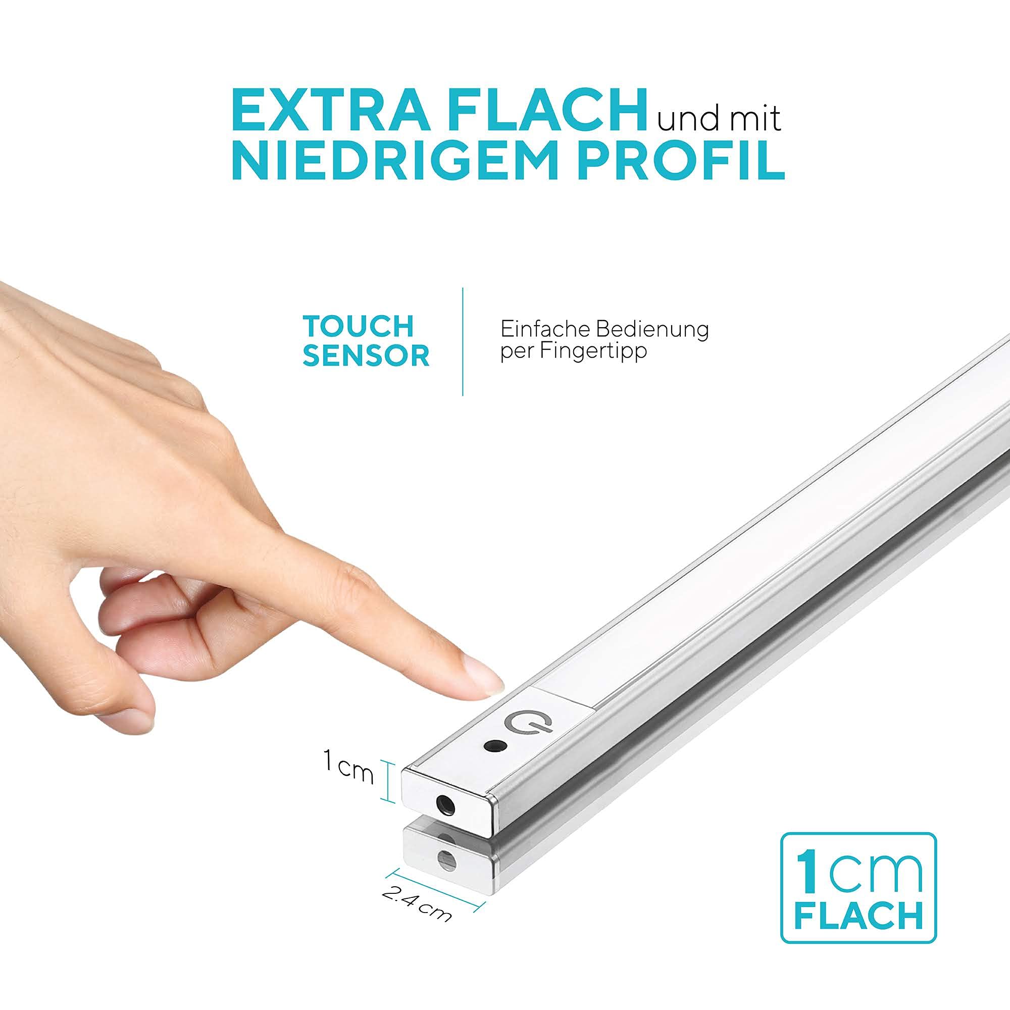 phonar Led Unterbauleuchte Küche 90cm - Küchenunterbauleuchte in kaltweiss I Einfache Montage I Inklusive Zubehör I 4000K Neutralweiß