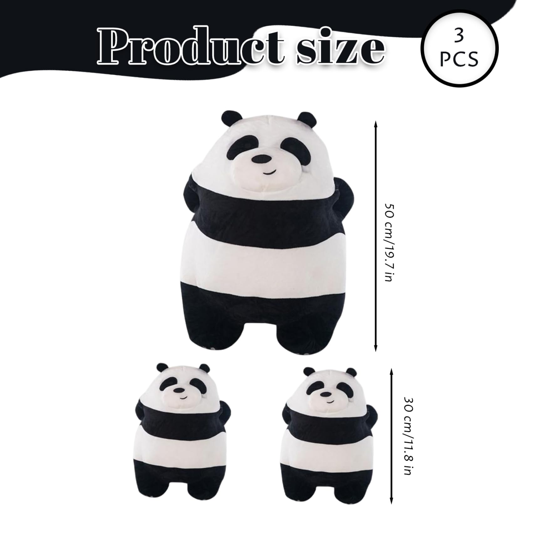Snowboard-Hinternpolster, 3 Stück/Set, niedlicher 3D-Panda-Snowboard-Knieschützer und Gesäßpolster, weich gepolsterte Ski-Schutzausrüstung für Erwachsene, Kinder, Roller, Snowboarden, Rollschuhlauf